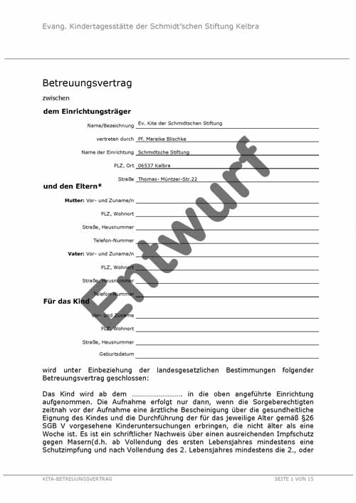 Betreuungsvertrag